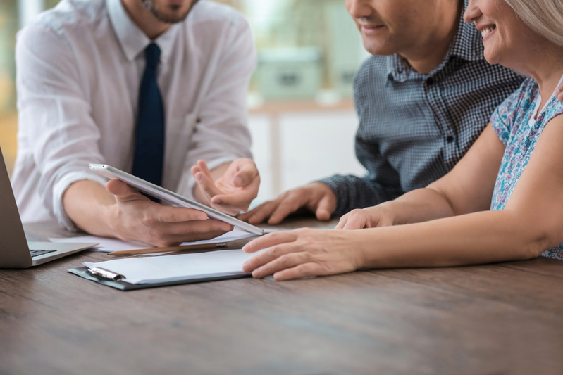 couple looking at paperwork