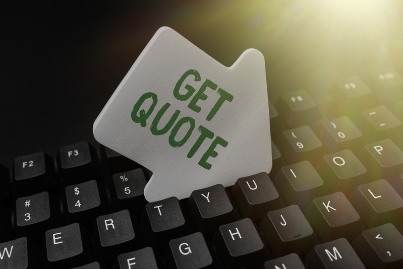 get quote sign over keyboard